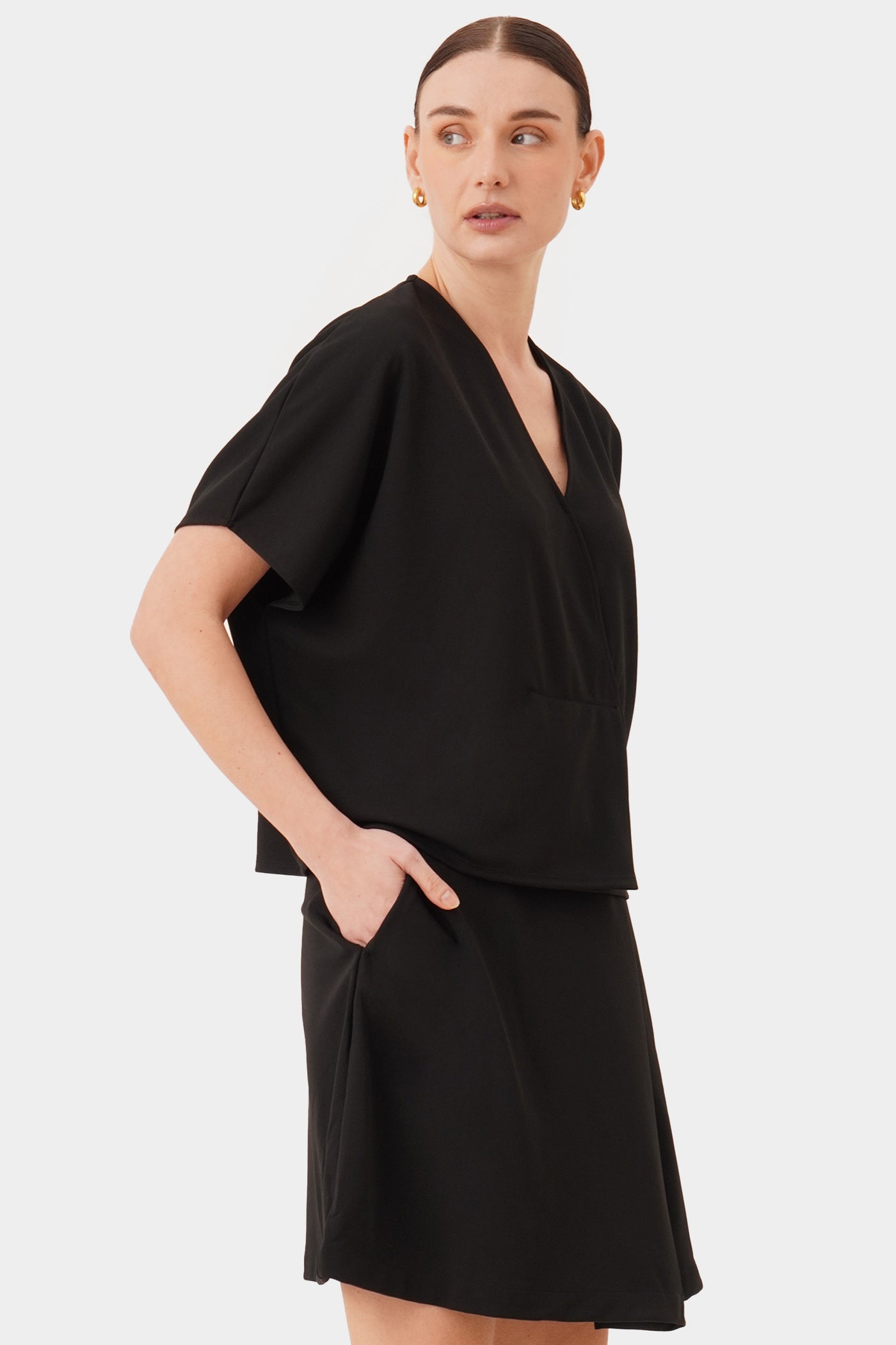 Women's Surplice Extended Sleeve Blouse