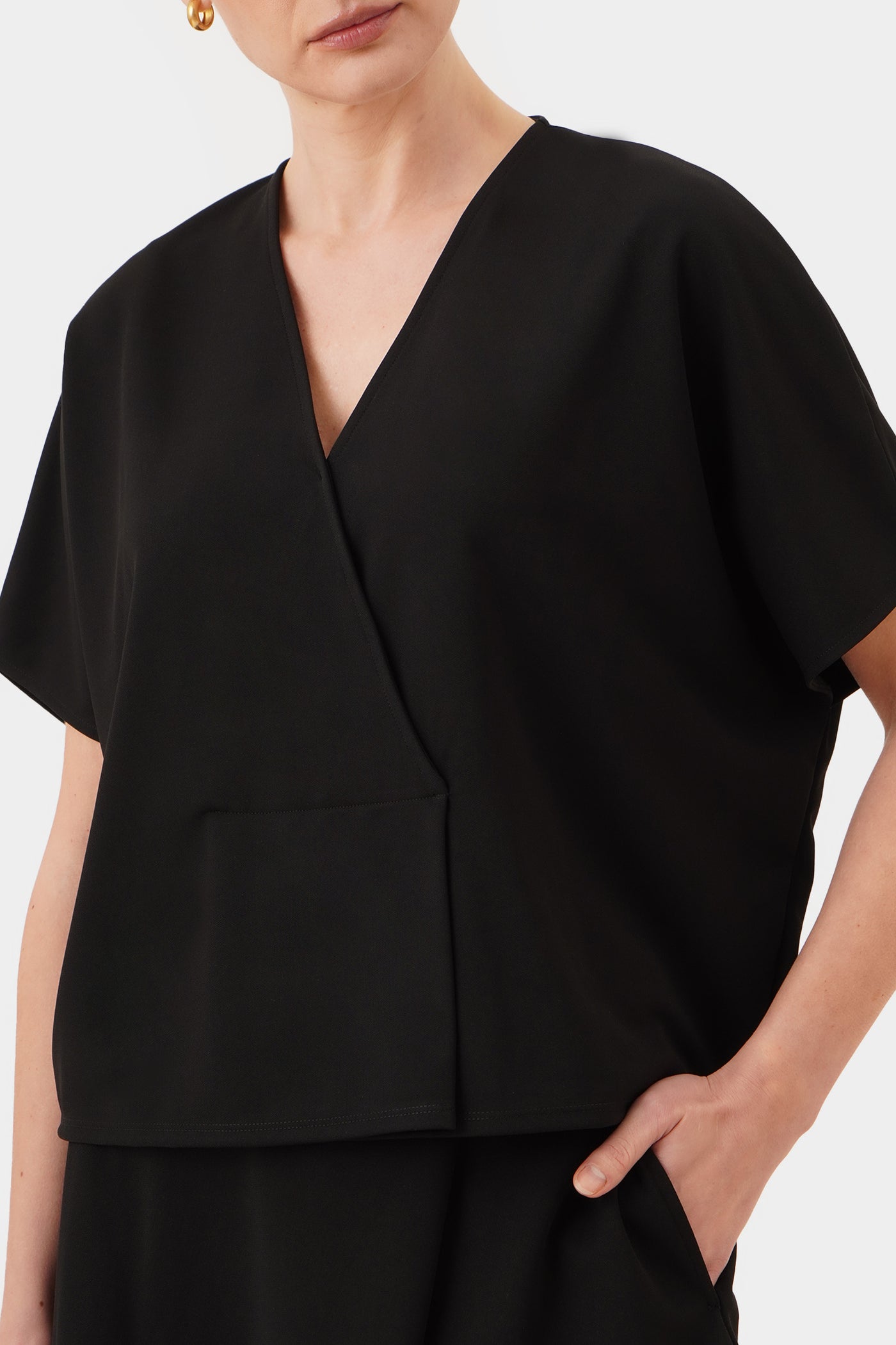 Women's Surplice Extended Sleeve Blouse