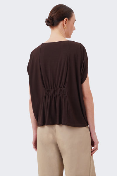 Women's Gathered Back Extended Sleeve Blouse