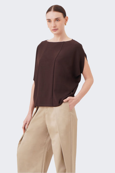 Women's Gathered Back Extended Sleeve Blouse
