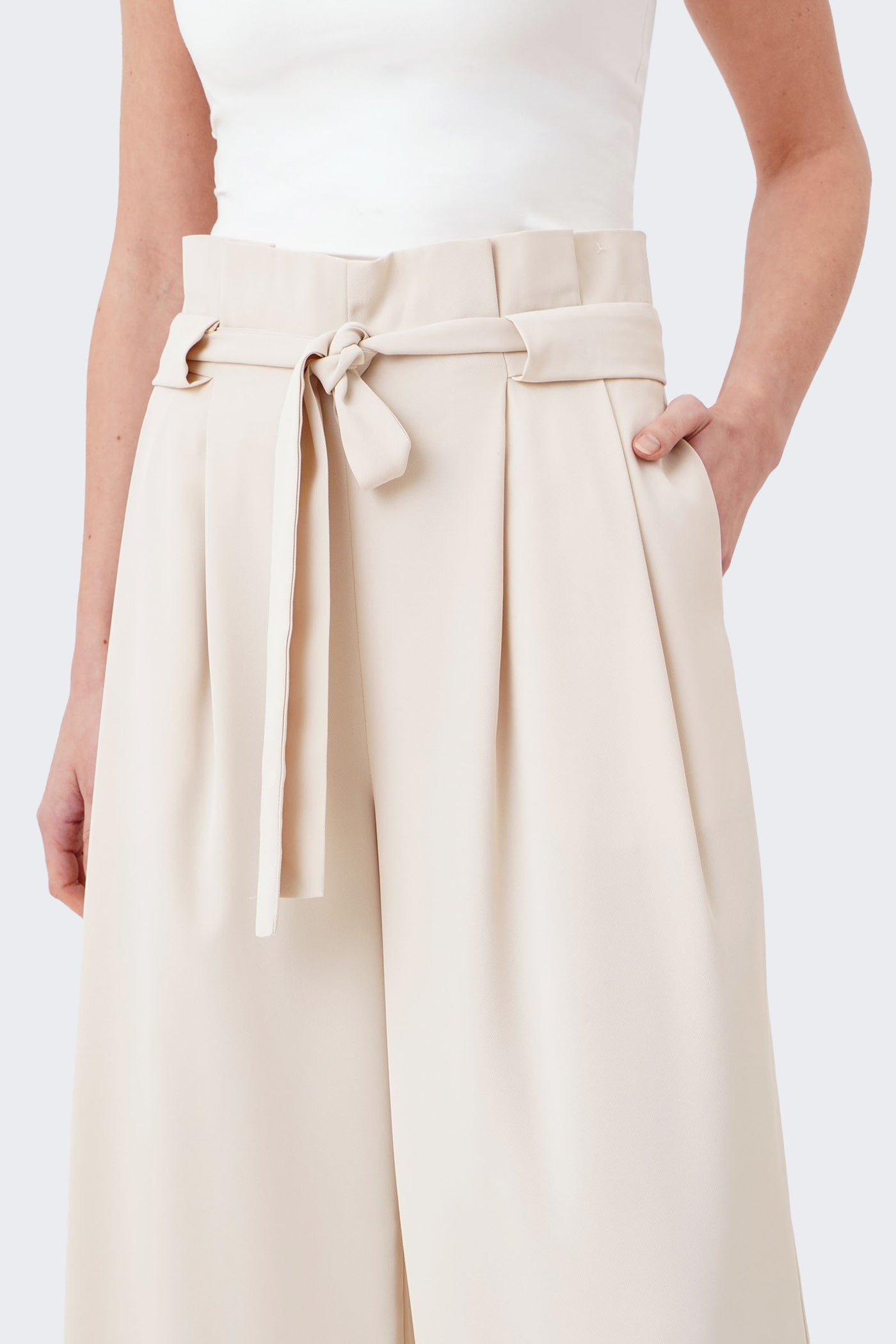 Women's Paperbag Wide Pants