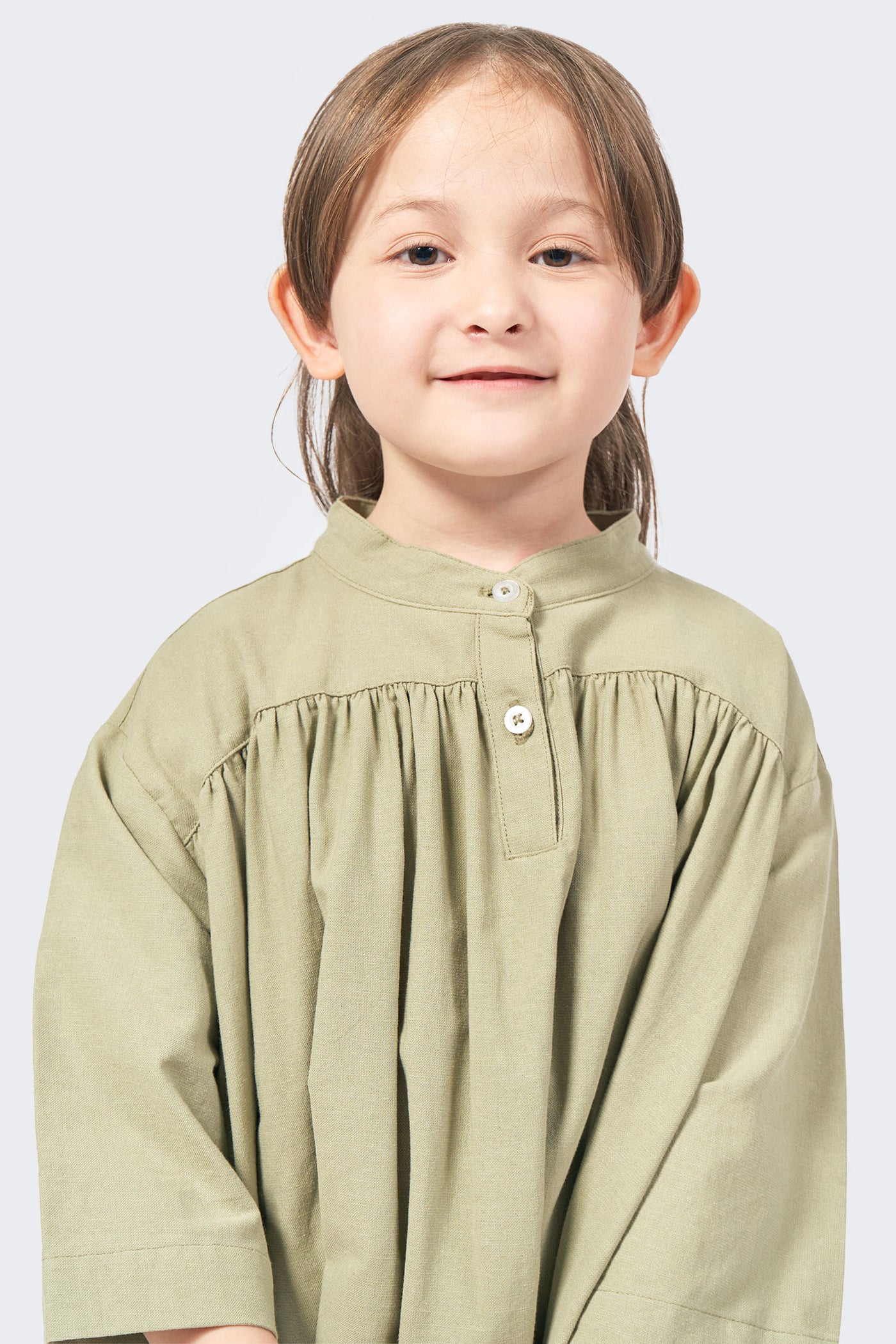 Kids' Quarter Sleeve Shirred Dress
