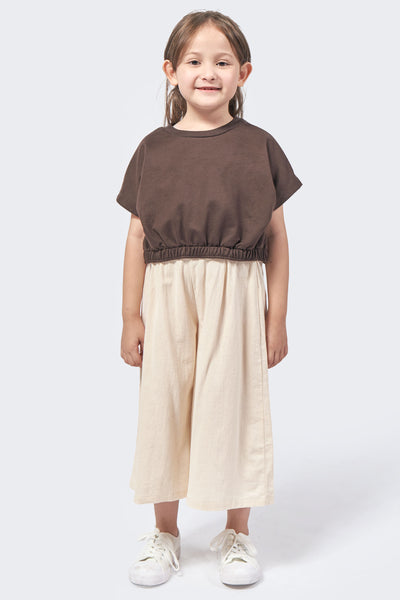 Kids' Gathered Hem Extended Sleeve Top