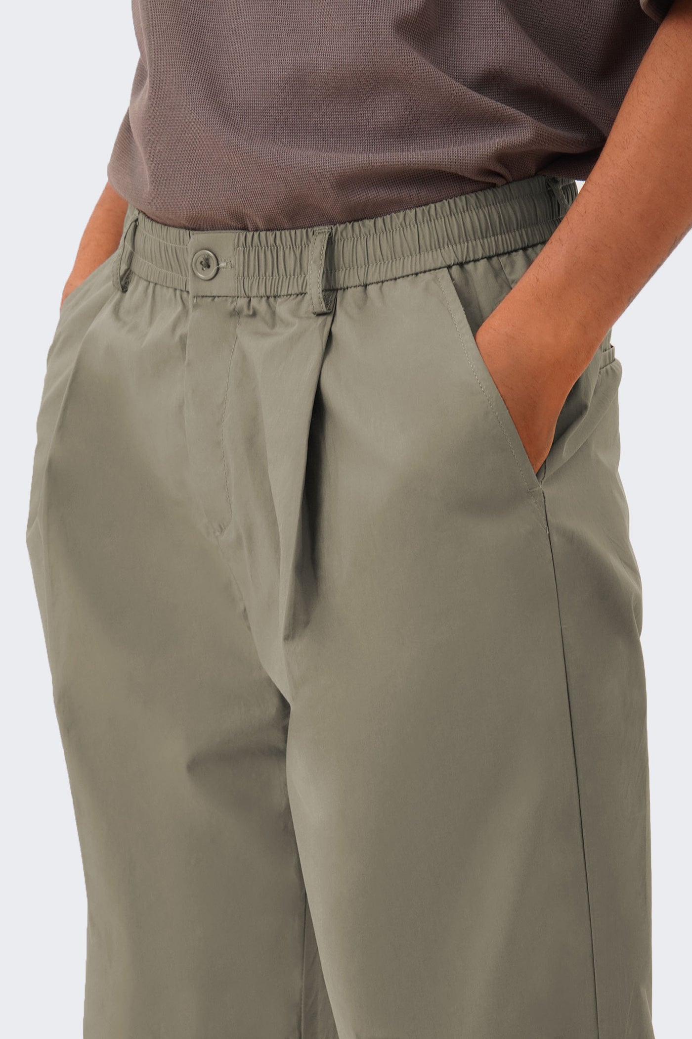 Men's Wide Leg Elastic Waist Trousers - The New Standard