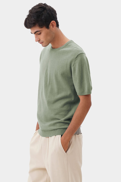 Men's Flat Knit Sweater T-Shirt