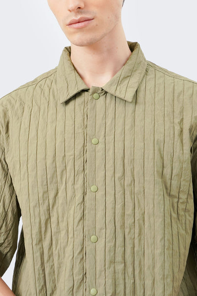 Men's Short Sleeve Quilted Shirt