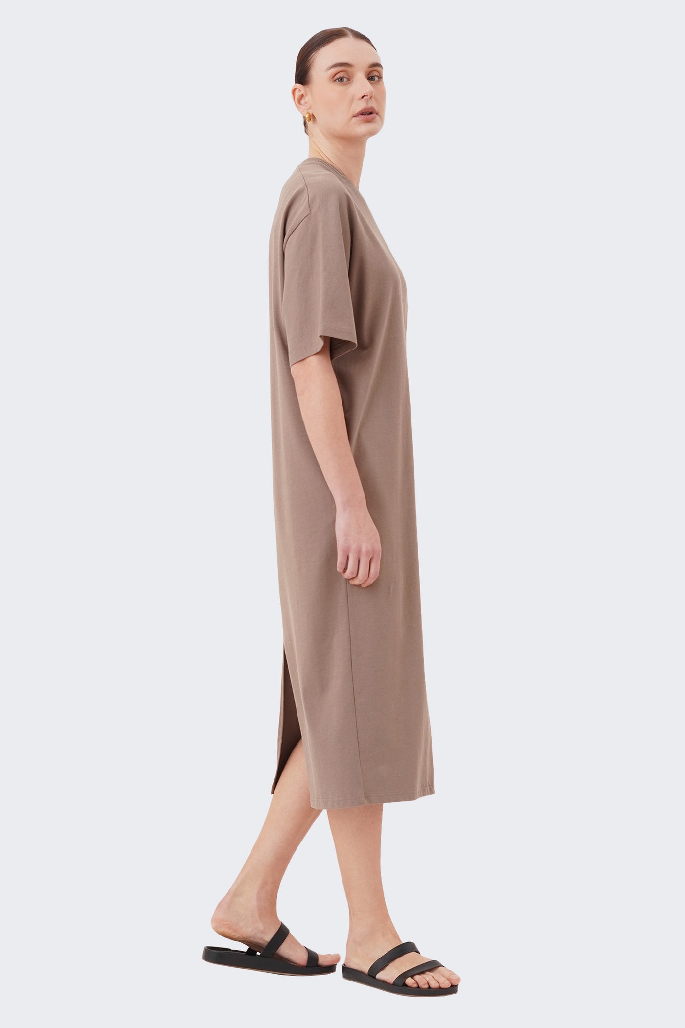 Women's Clean Front T-Shirt Midi Dress - The New Standard