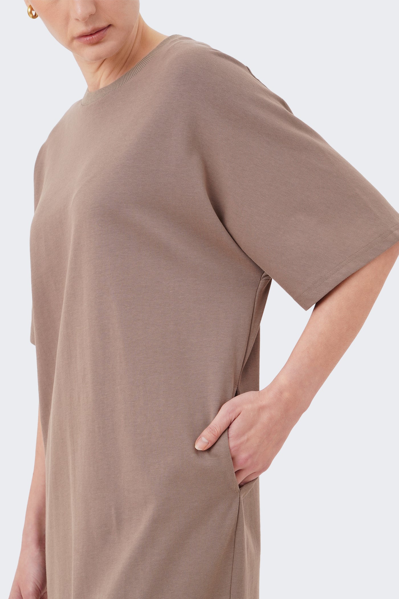Women's Clean Front T-Shirt Midi Dress - The New Standard