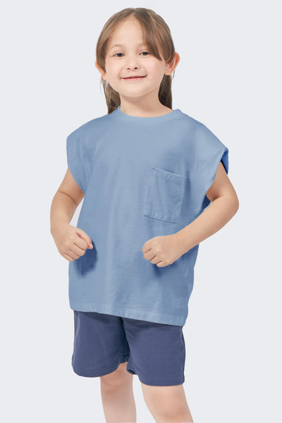 Kids' Padded Muscle T-Shirt with Pocket