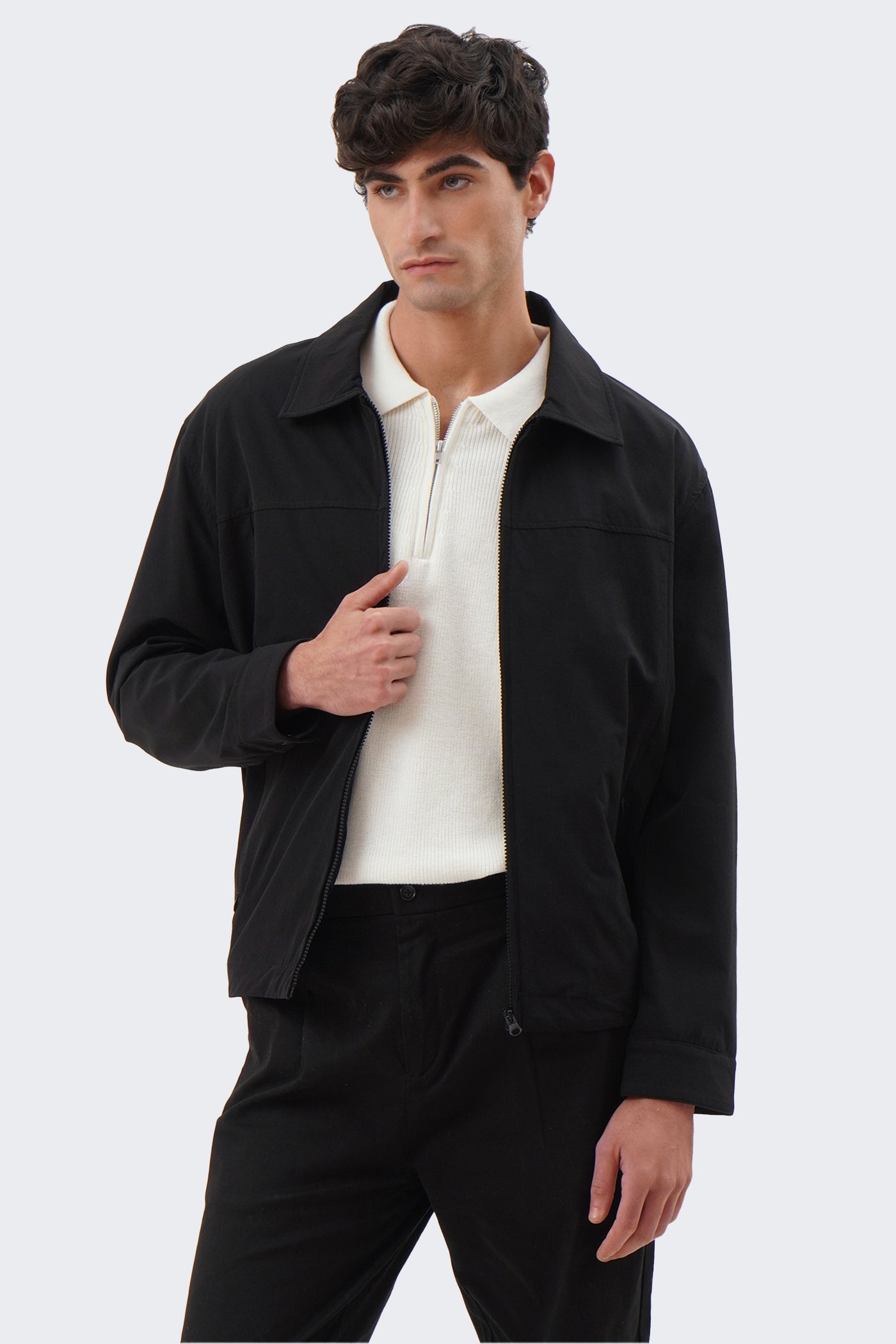 Men's Zip Up Collared Jacket