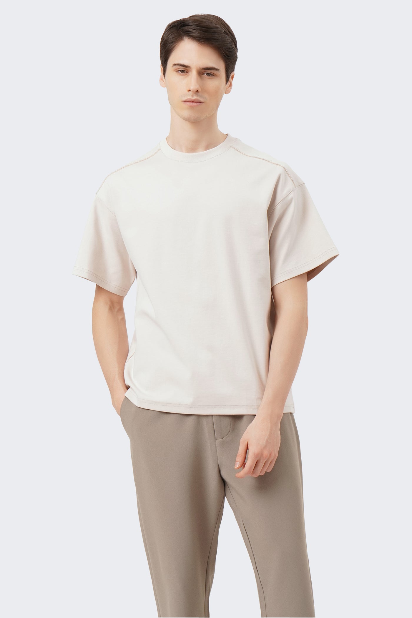 Men's Soft Wash Mid Weight T-Shirt With Seam Details