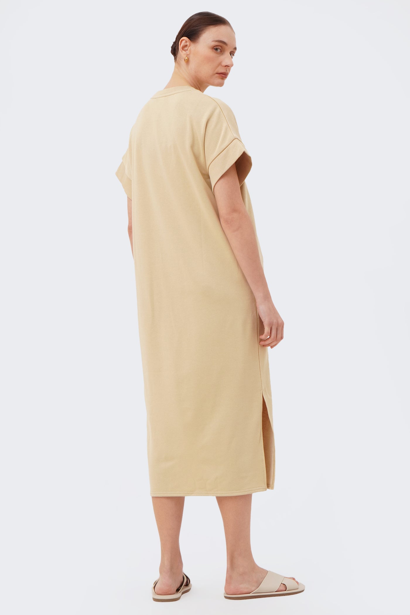 Women's Cozy Terry Midi Dress