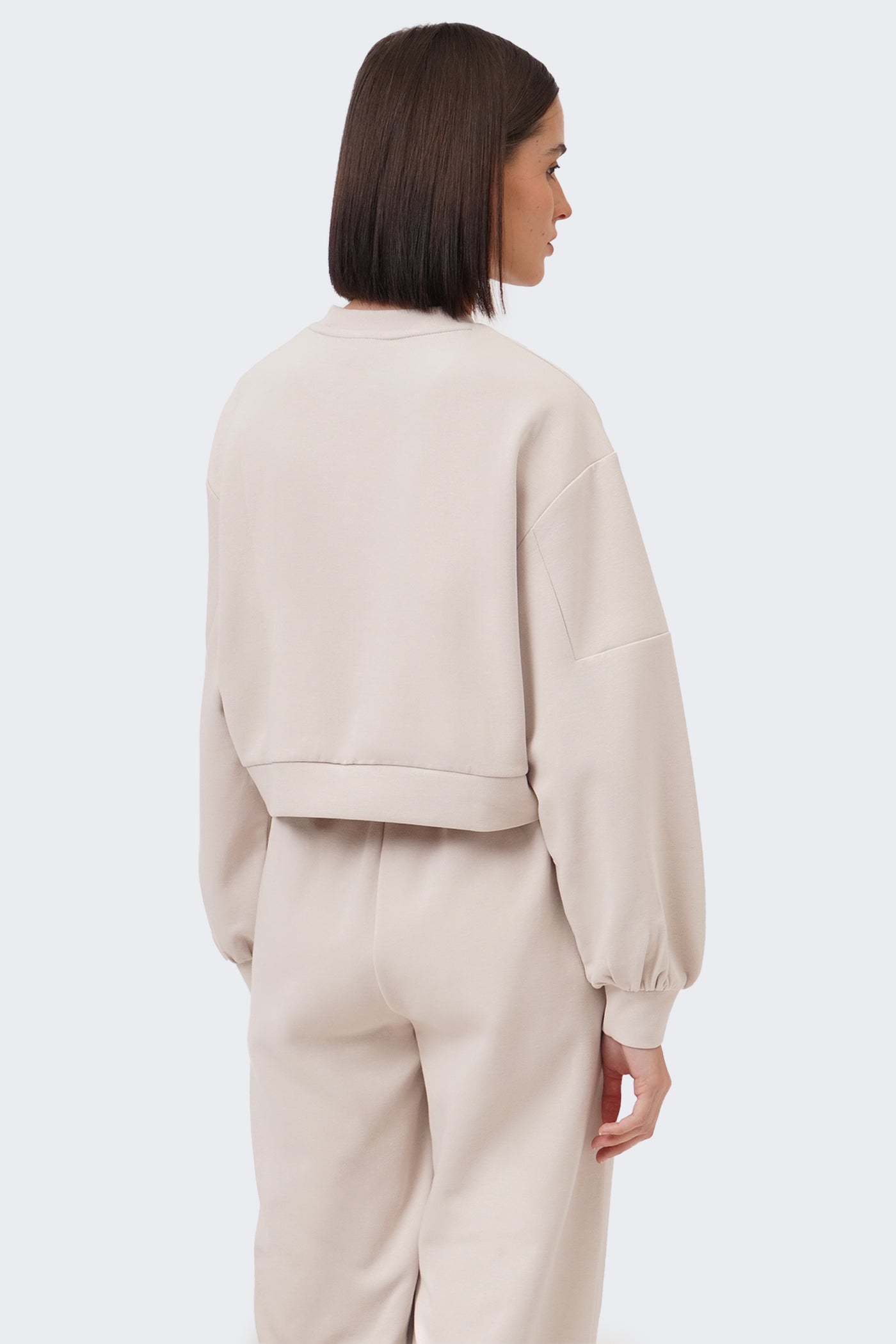 Women's Panel Sleeve Cropped Sweater