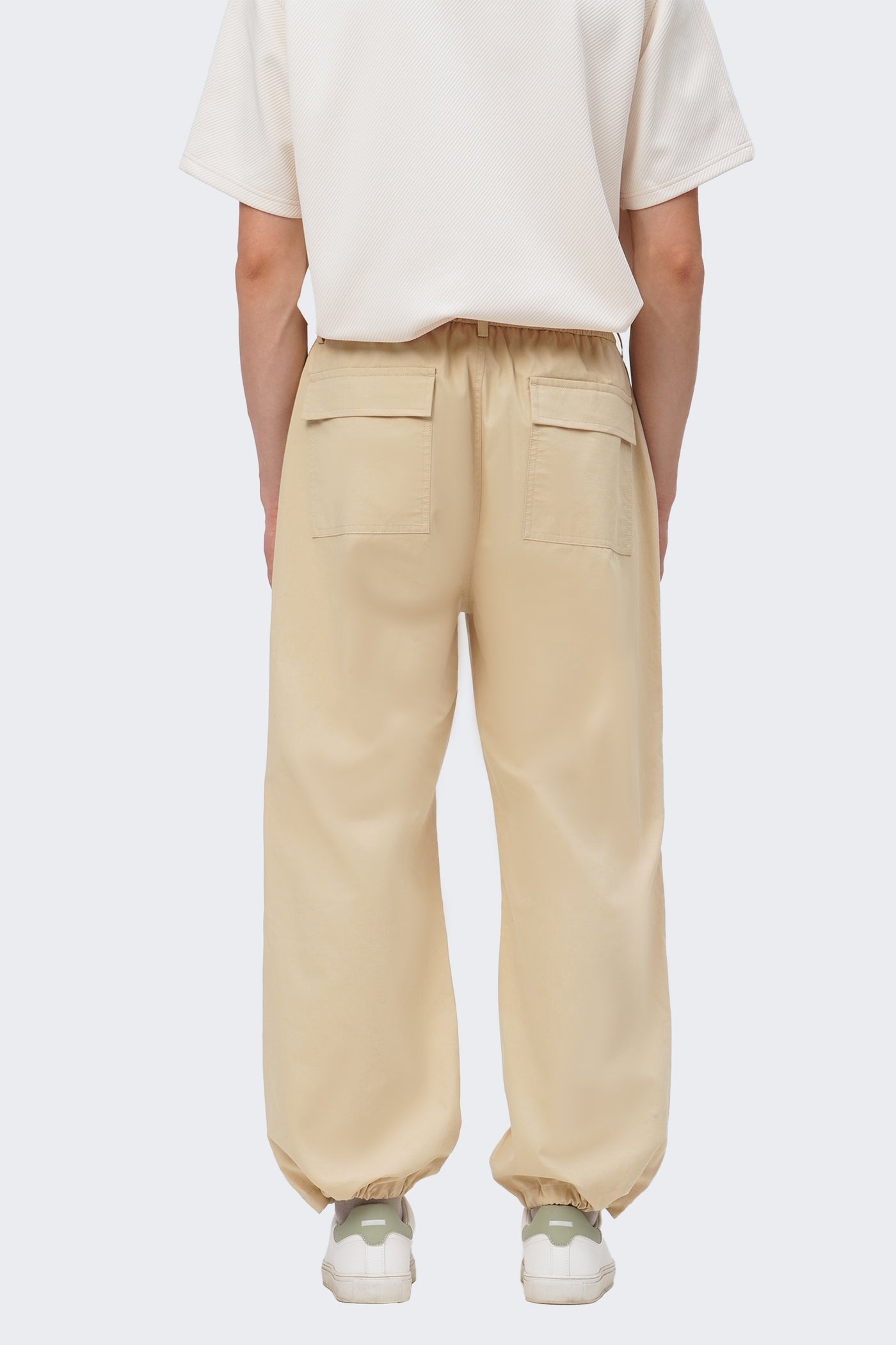 Men's Straight Leg Trousers with Bottom Side Tie