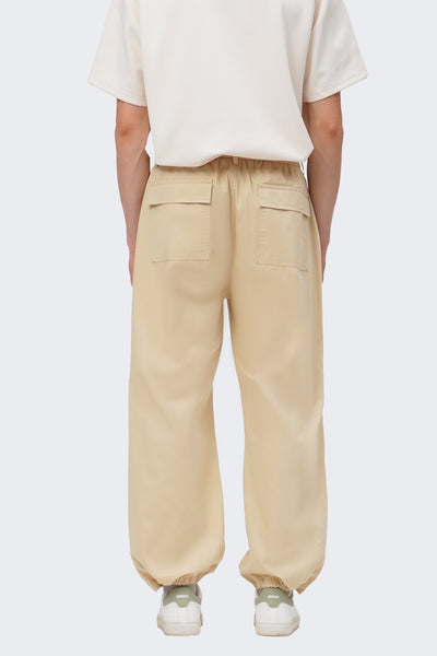 Men's Straight Leg Trousers with Bottom Side Tie