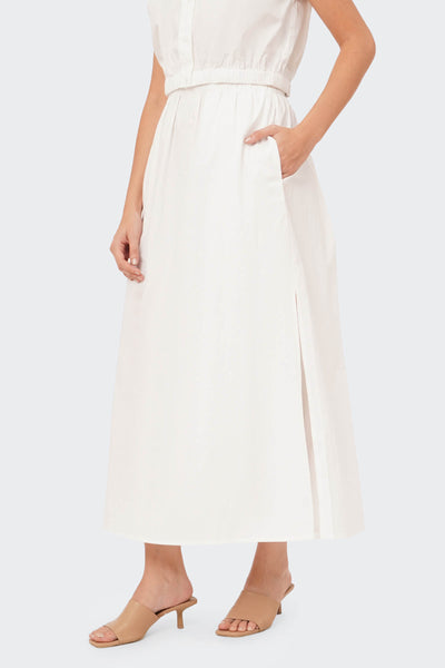 Women's High Slit Pull On Maxi Skirt