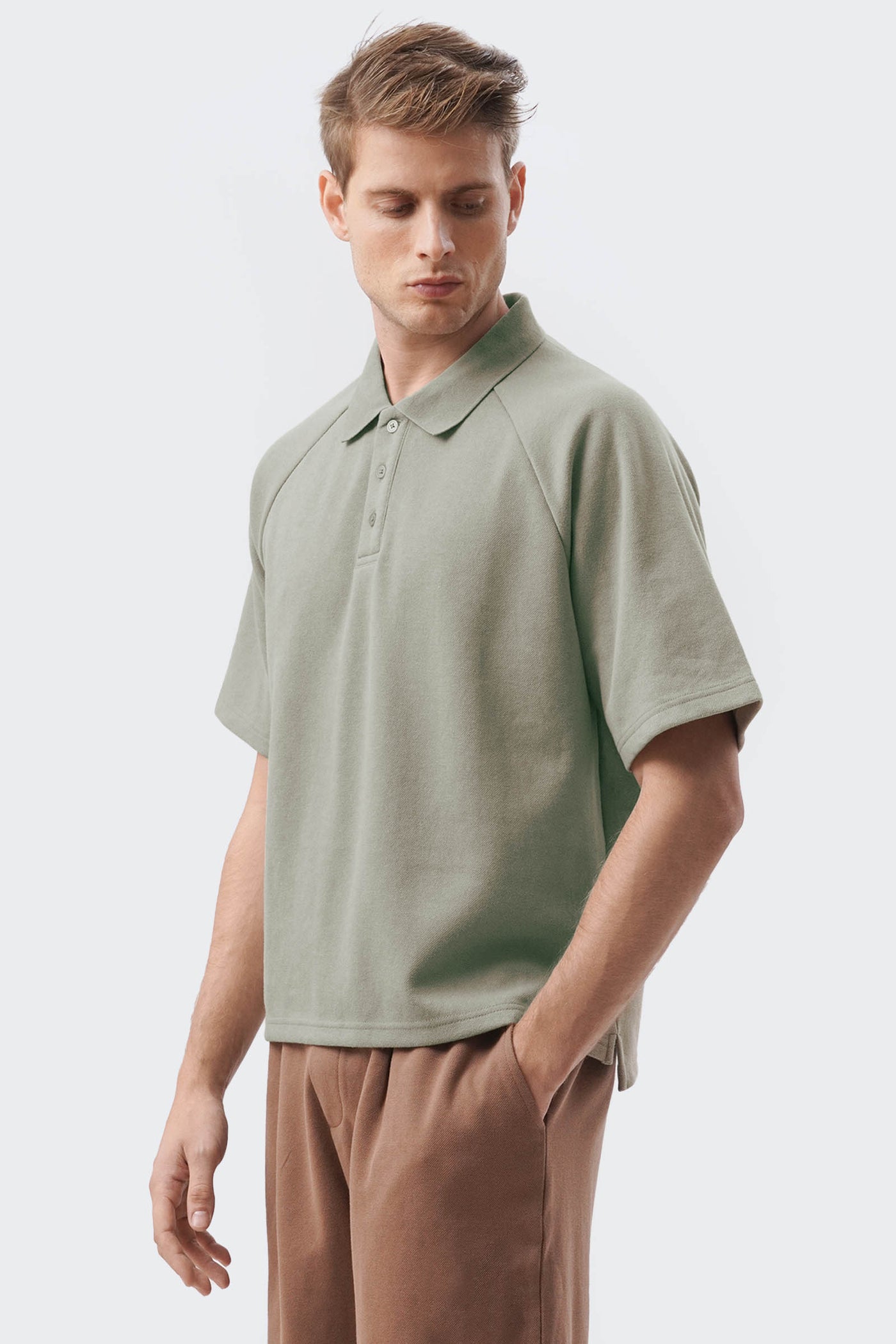 Men's Raglan Short Sleeve Polo