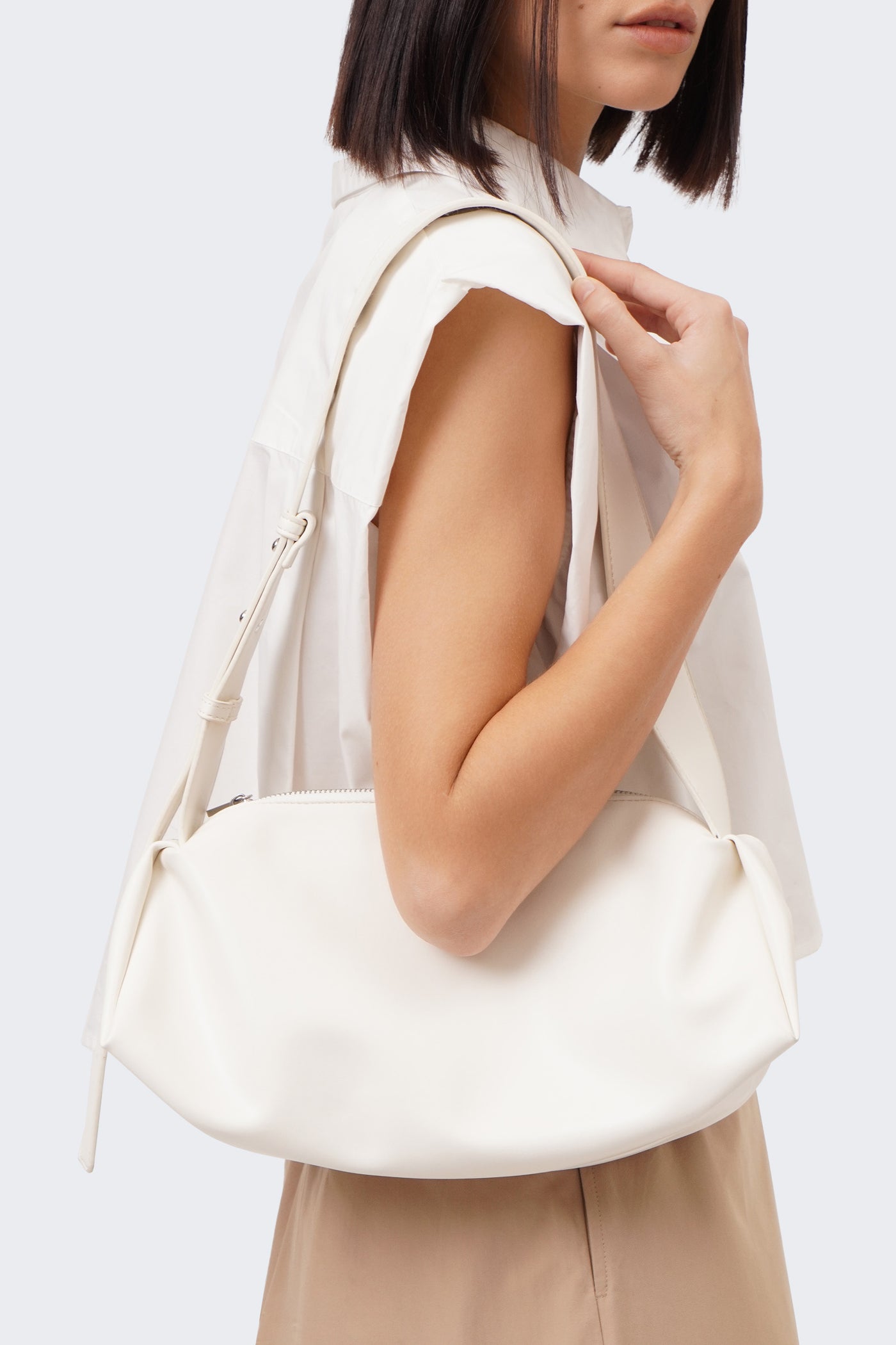 Soft Leather Rectangular Bag with Adjustable Strap