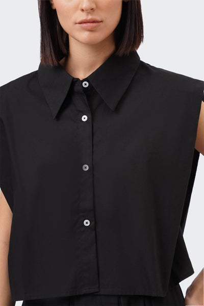 Women's Tucked Shoulder Cropped Shirt