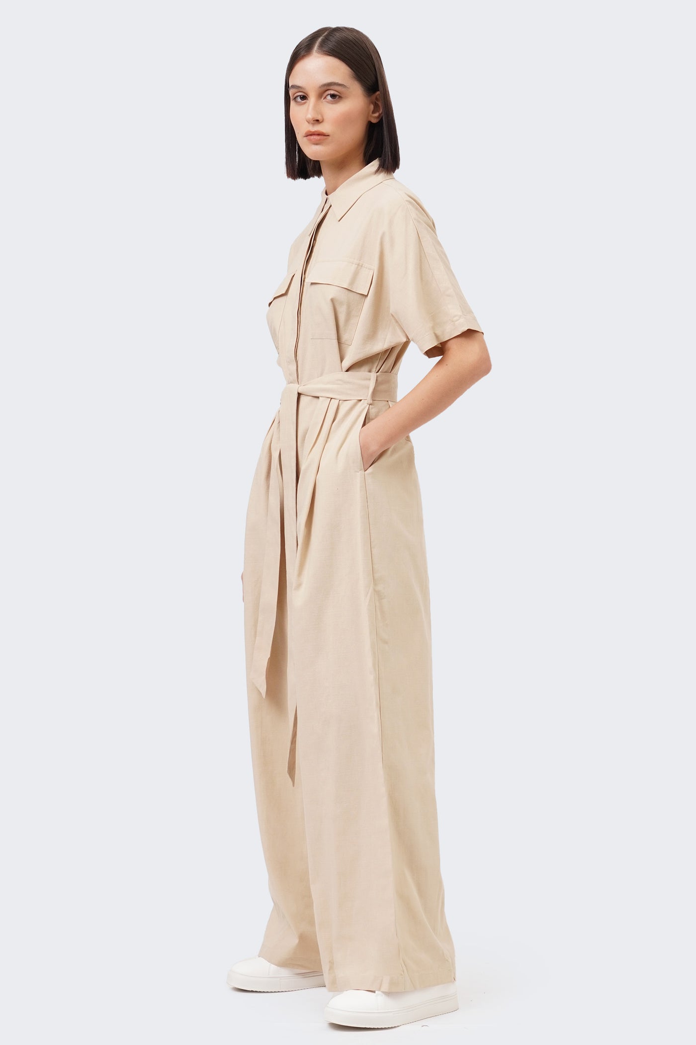 Women's Utilitarian Wide Leg Jumpsuit