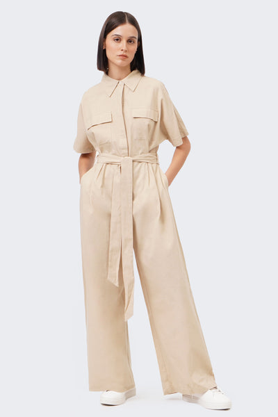 Women's Utilitarian Wide Leg Jumpsuit