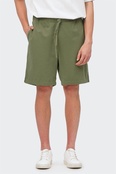 Men's Canvas Pull On Elastic Waist Shorts