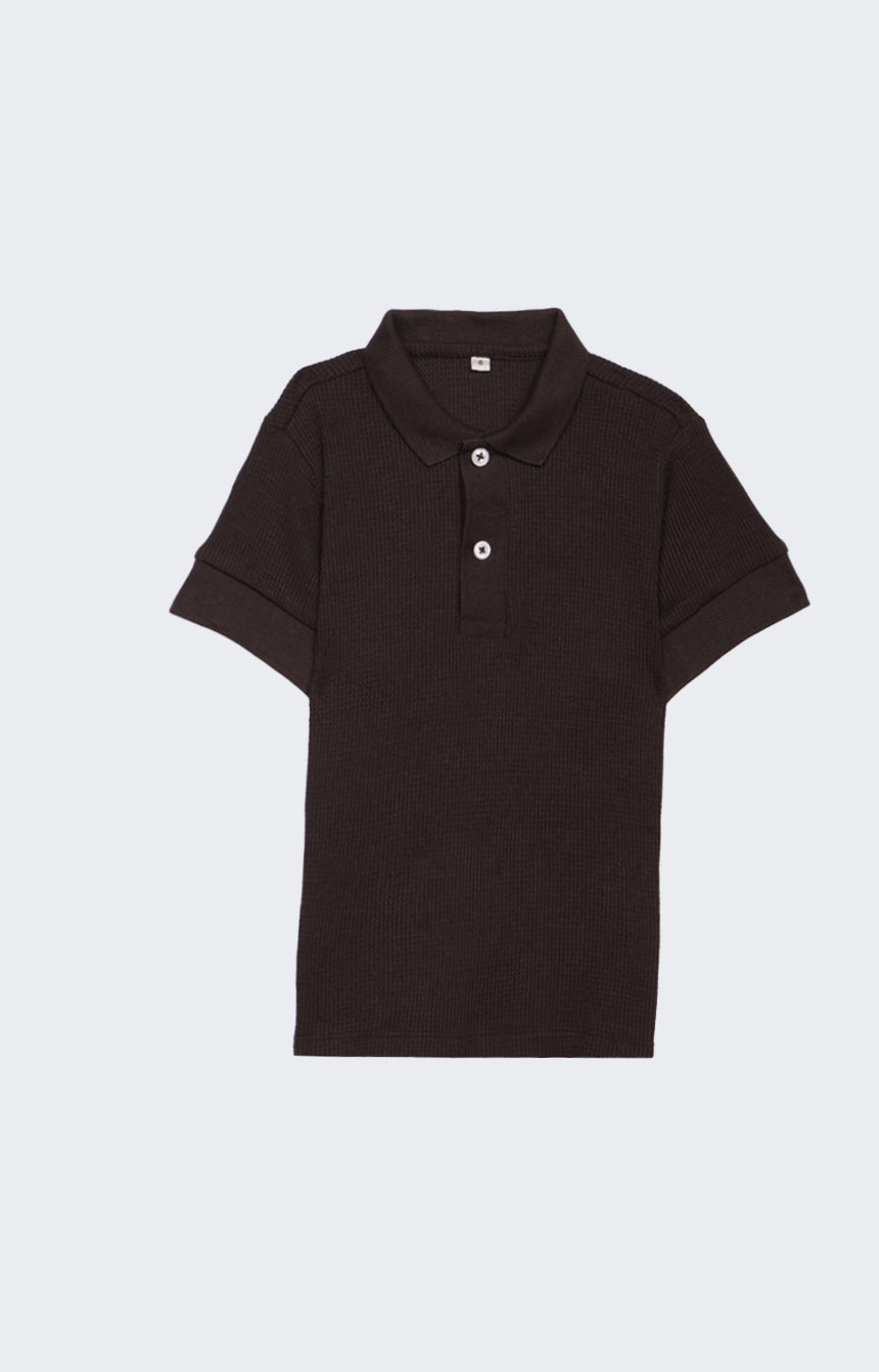 Kids' Waffle Polo