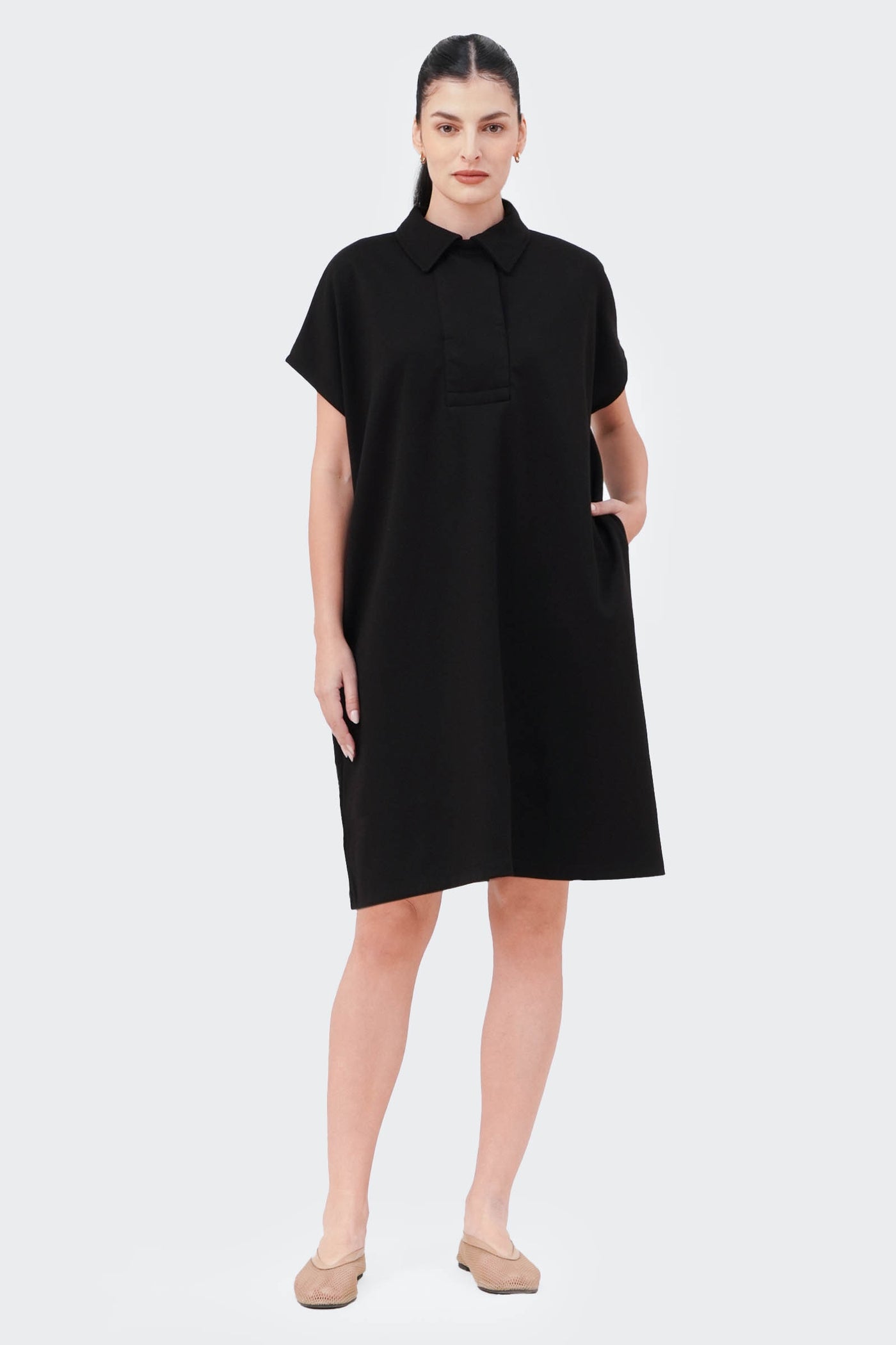 Women's Wide Placket Polo Dress