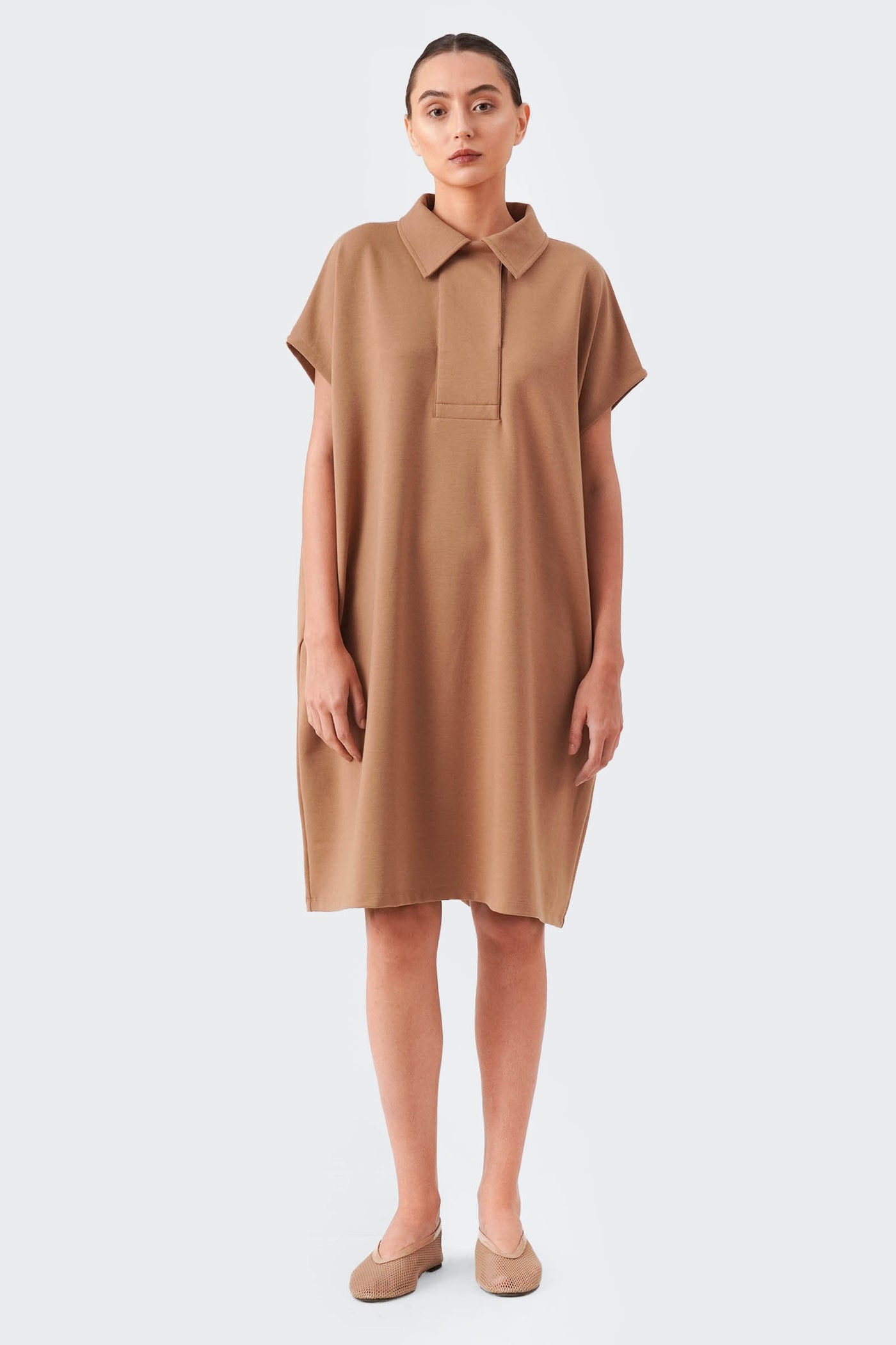 Women's Wide Placket Polo Dress