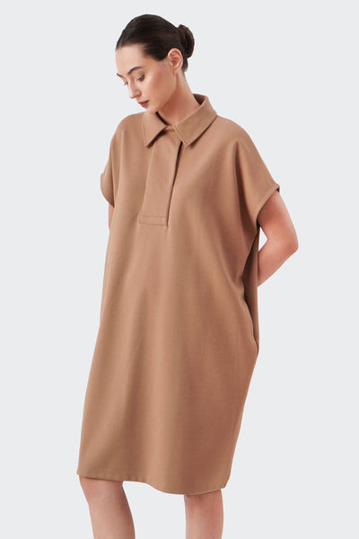 Women's Wide Placket Polo Dress