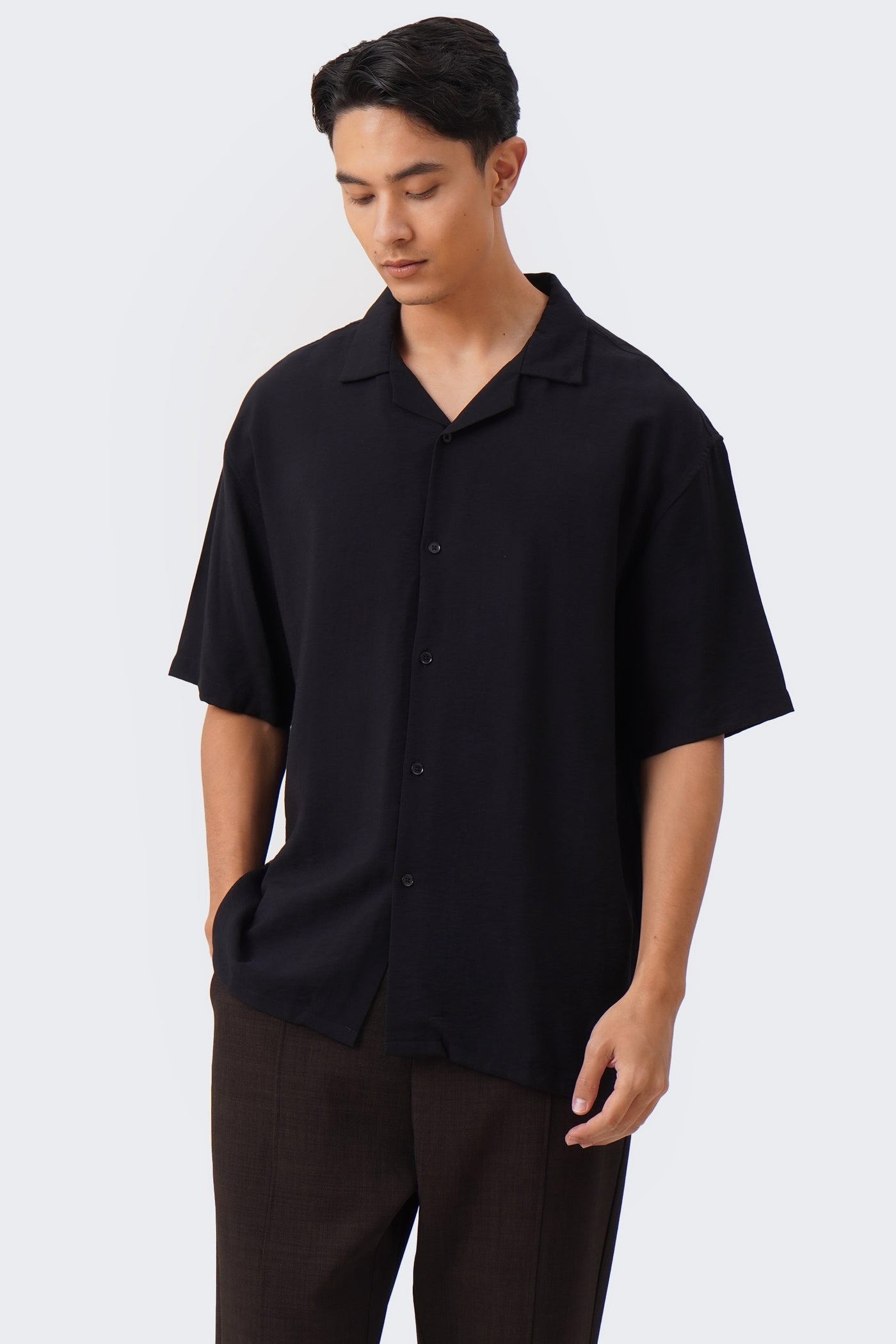 Men's Breezy Notch Collar Short Sleeve Shirt