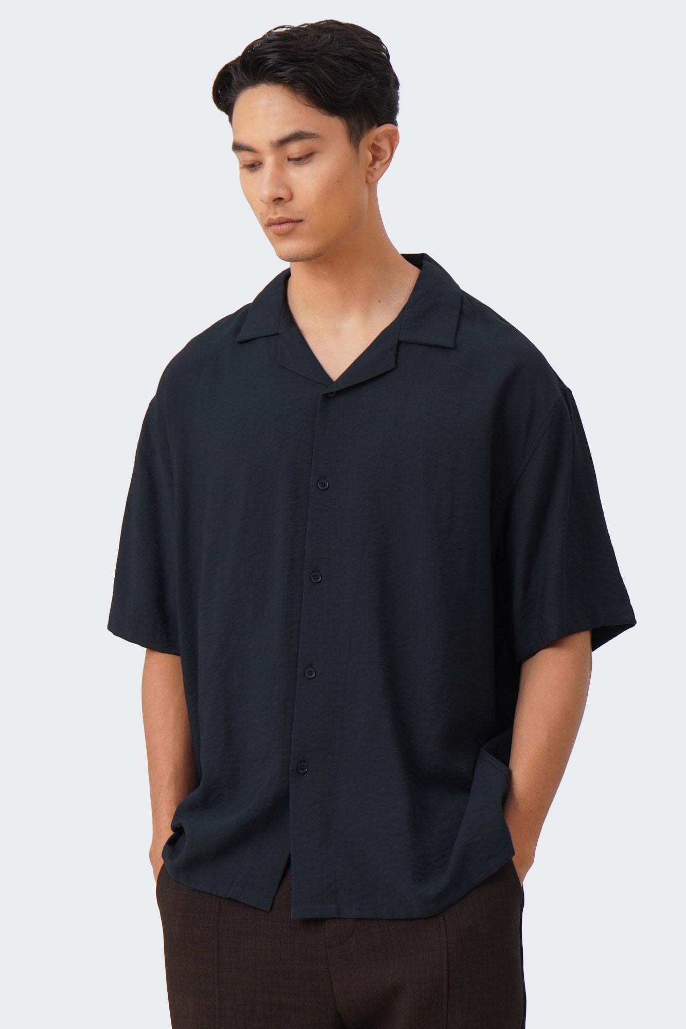 Men's Breezy Notch Collar Short Sleeve Shirt