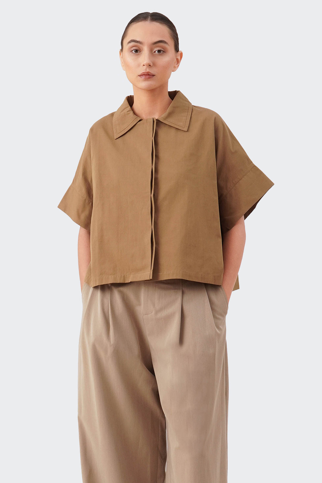 トップス andequal ribbon sleeve tops brown LOMON Women's Casual 3/4 Sleeve Henley V-Neck Button Up