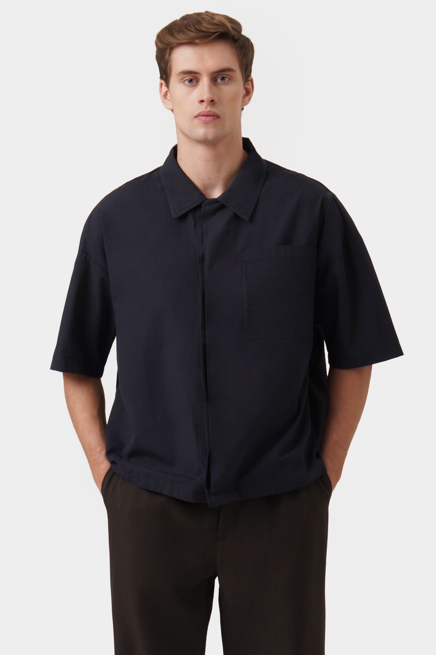 Men's Double Collar Short Sleeve Shirt