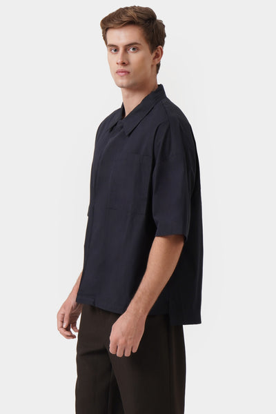 Men's Double Collar Short Sleeve Shirt