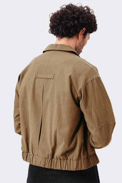 Men's Cropped Back Pleat Jacket