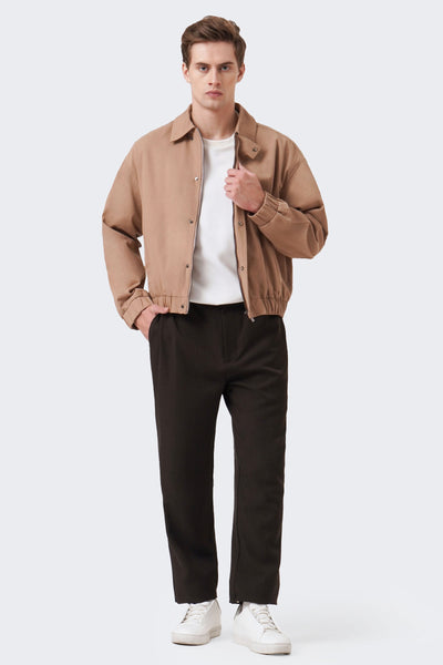 Men's Cropped Back Pleat Jacket