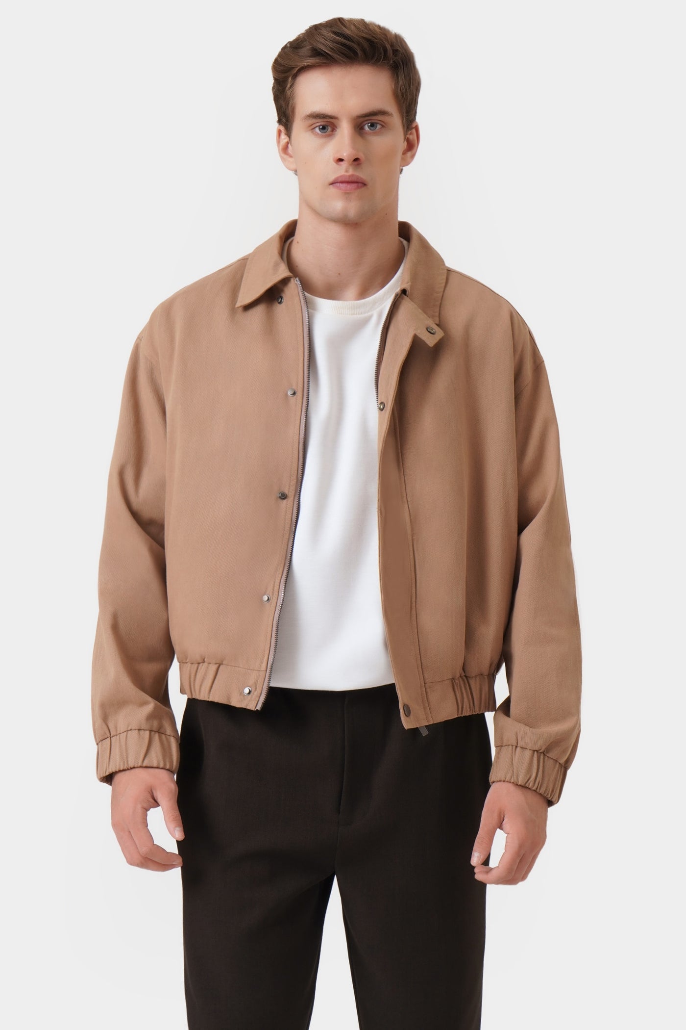 Men's Cropped Back Pleat Jacket