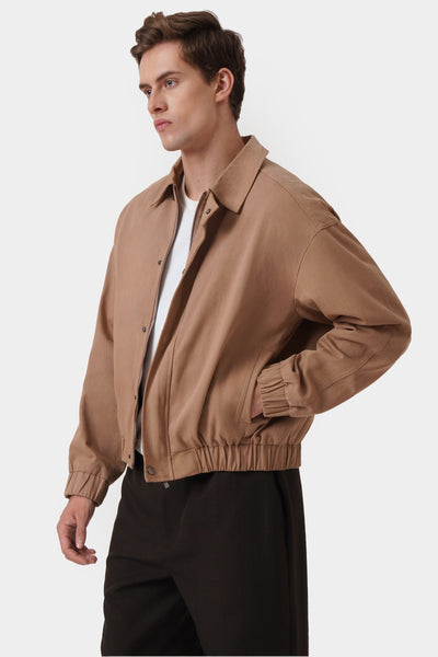 Men's Cropped Back Pleat Jacket