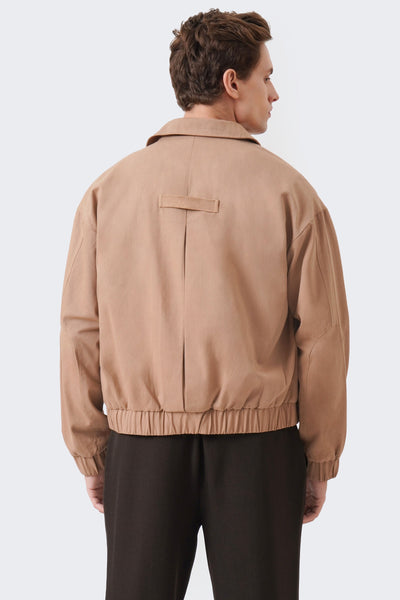 Men's Cropped Back Pleat Jacket