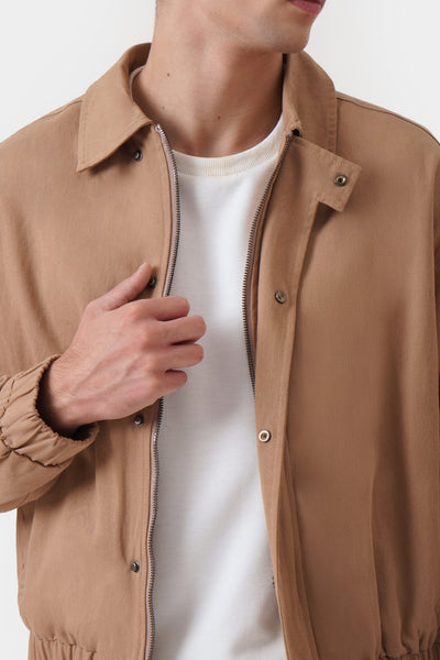 Men's Cropped Back Pleat Jacket