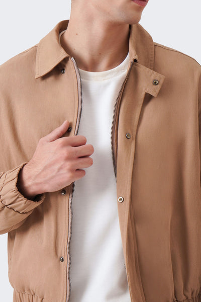 Men's Cropped Back Pleat Jacket