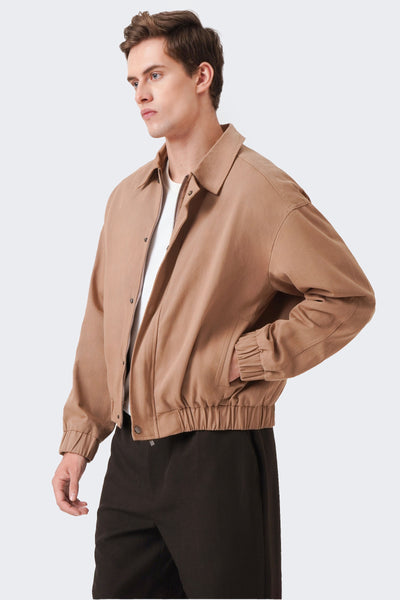 Men's Cropped Back Pleat Jacket