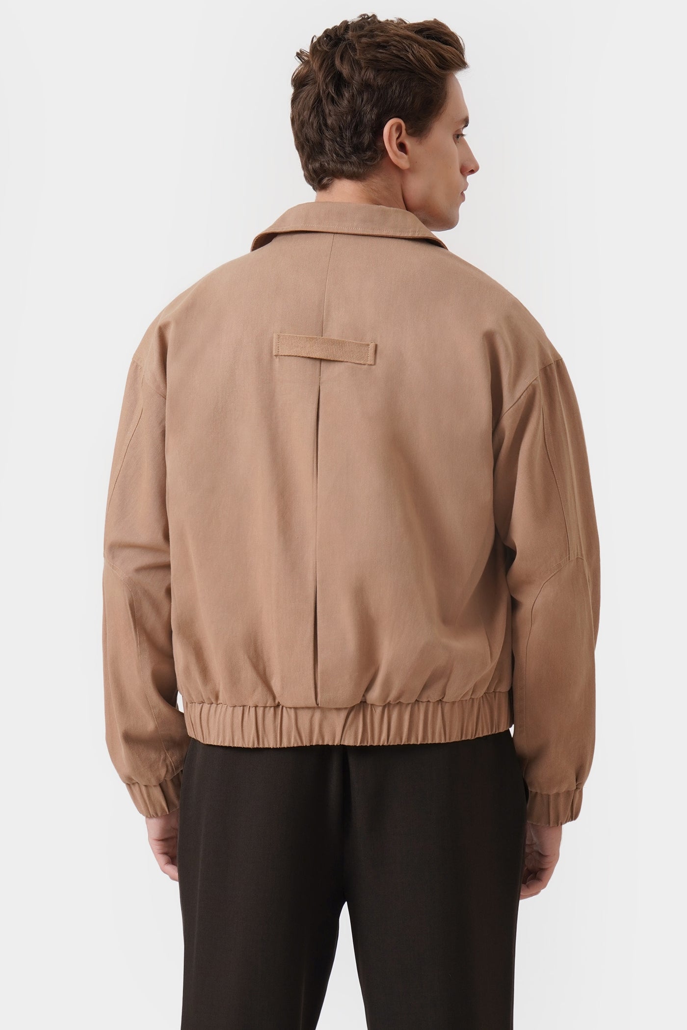 Men's Cropped Back Pleat Jacket