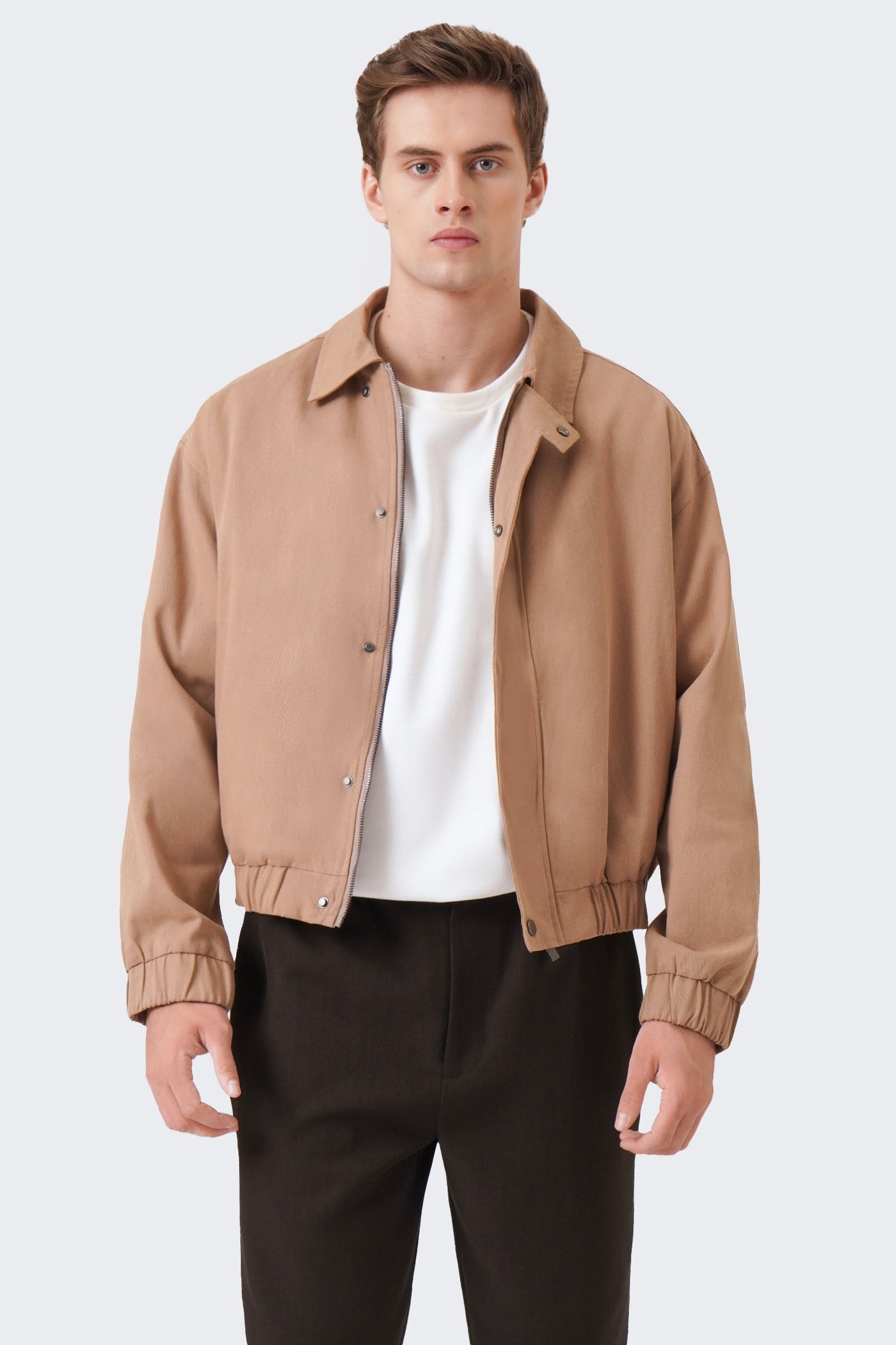 Men's Cropped Back Pleat Jacket