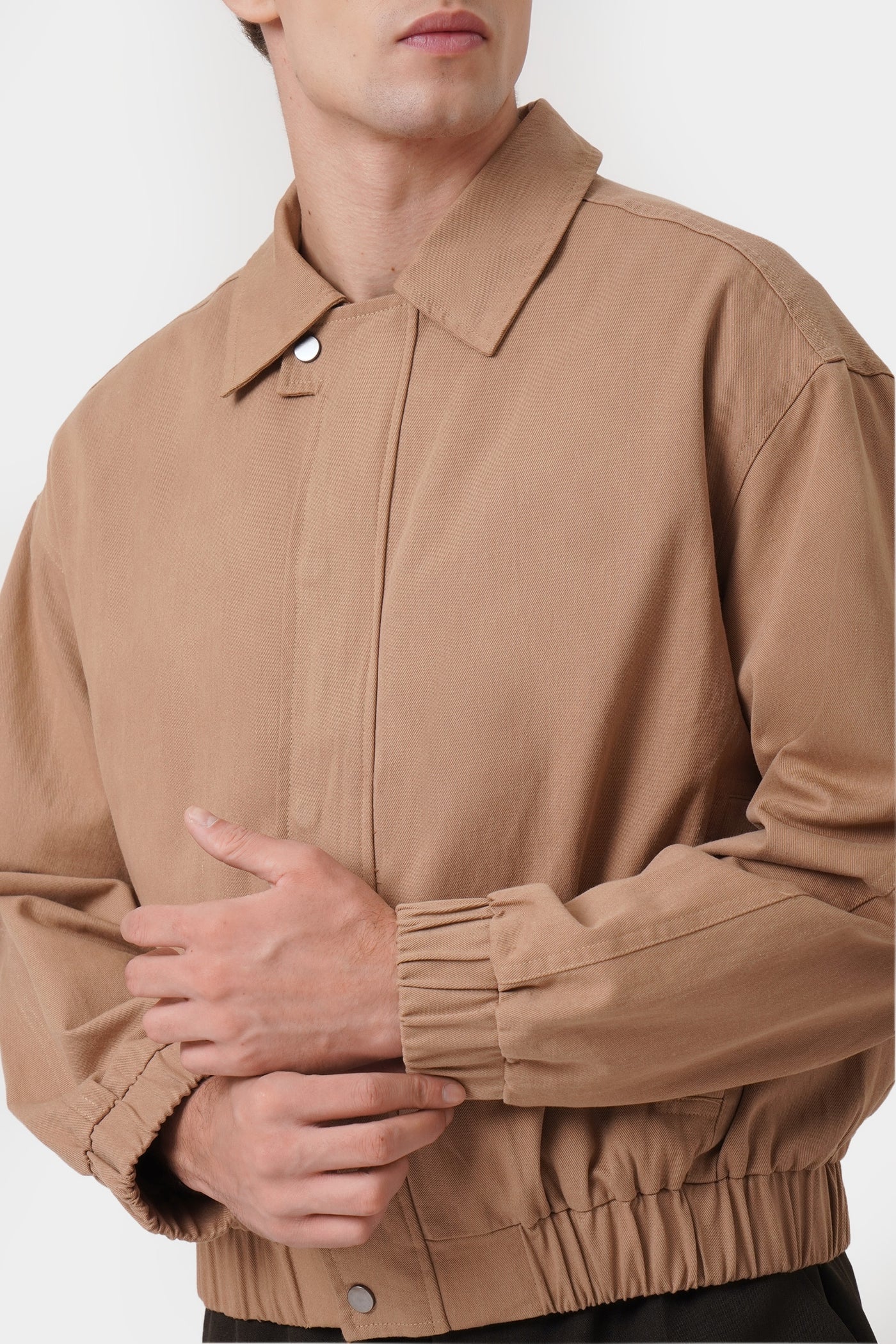 Men's Cropped Back Pleat Jacket