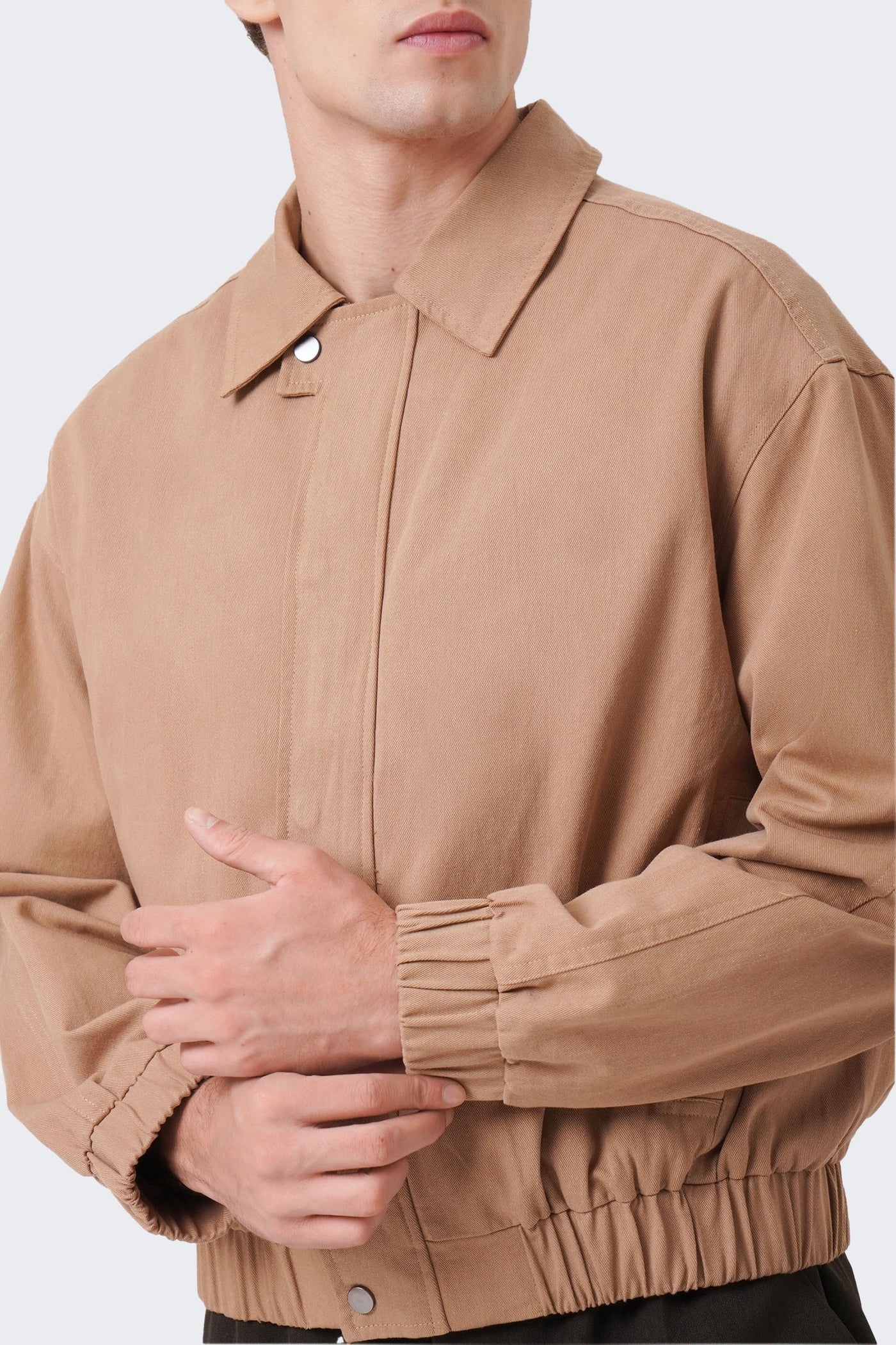 Men's Cropped Back Pleat Jacket