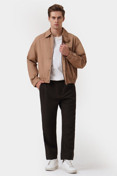 Men's Cropped Back Pleat Jacket