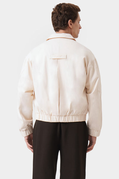 Men's Cropped Back Pleat Jacket