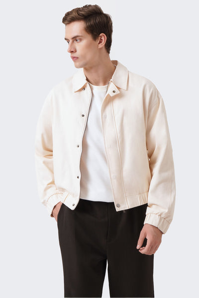 Men's Cropped Back Pleat Jacket